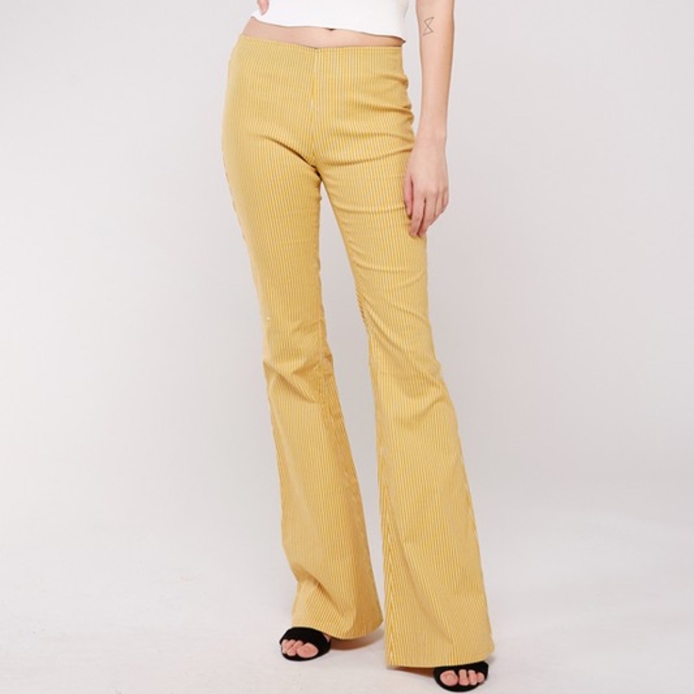 Newbury Kustom Pinstripe Bellbottom Pants